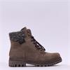 Rieker Knitted Cuff High Lace Ankle Boot - Beige